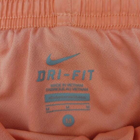 Nike Dri-Fit Women's Size M Salmon Black White Lined Drawstring‎ Running Shorts - Picture 8 of 10